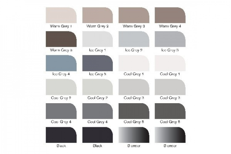 WINSOR Promarker set 24pcs black & grey in wallet