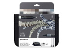 WINSOR Promarker set 24pcs black & grey in wallet