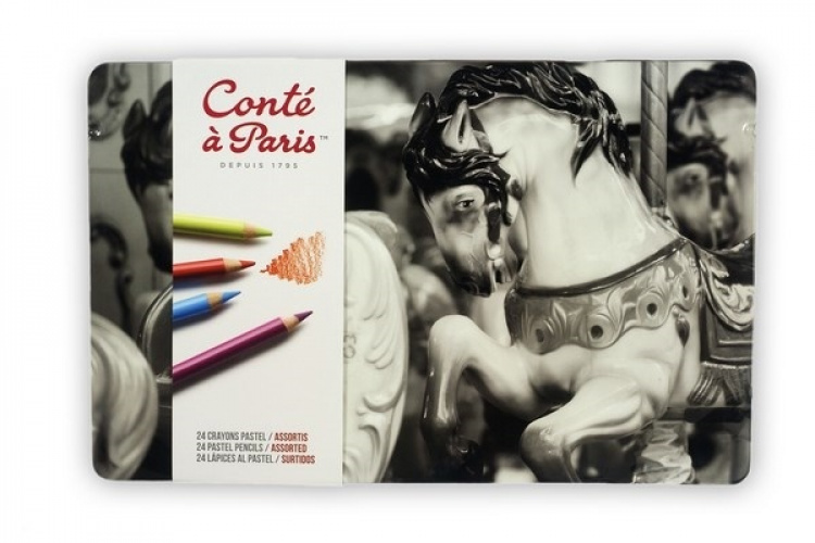 CONTE Pastel pencils set 24pcs ass in metal box