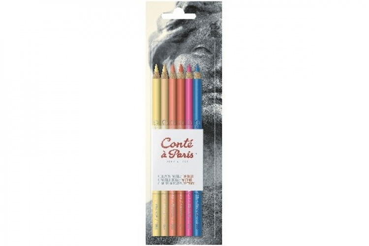 CONTE Blister X6 Pastel Pencils Portrait