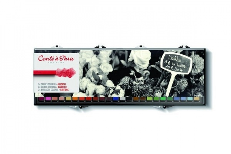 CONTE Plastic Box X24 Coloured Carres Ass