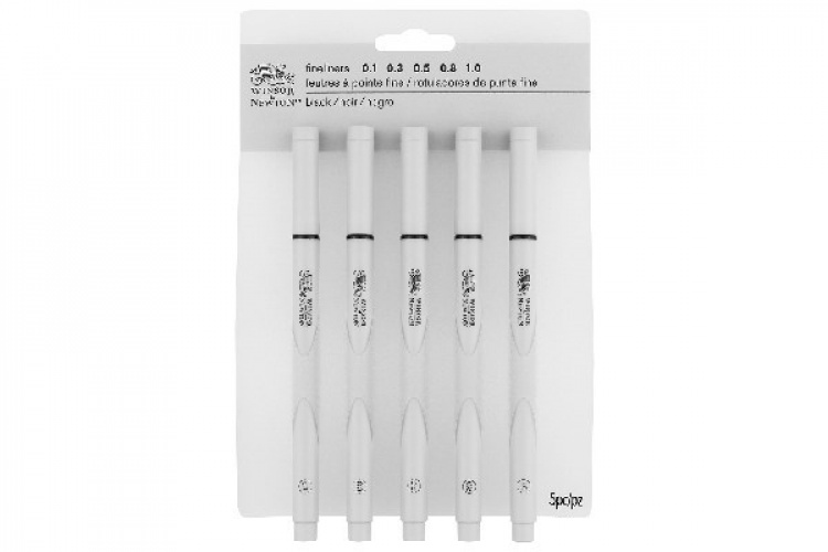 WINSOR Graphic Marker fineliner black 5pcs ass. set