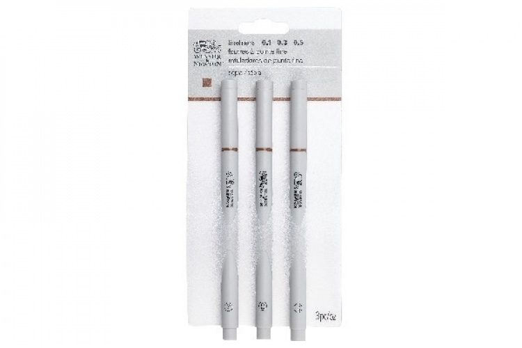 WINSOR Fineliner set sepia (0,1/0,3/0,5) 3pcs ass
