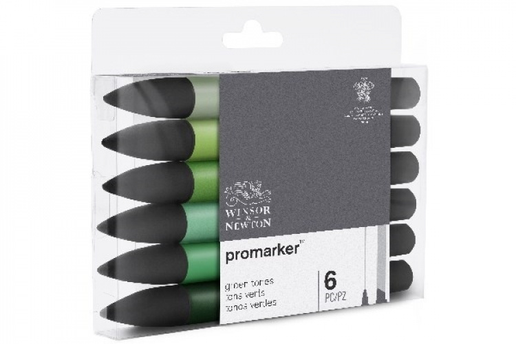 WINSOR Promarker set, green tones 6pcs
