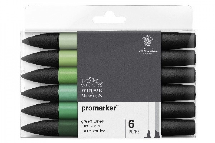 WINSOR Promarker set, green tones 6pcs