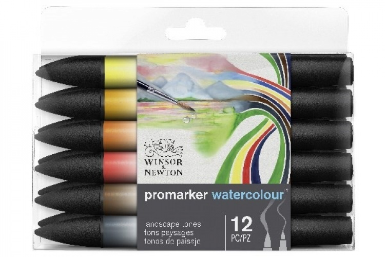 WINSOR Watercolour marker set, landscape tones 12pcs