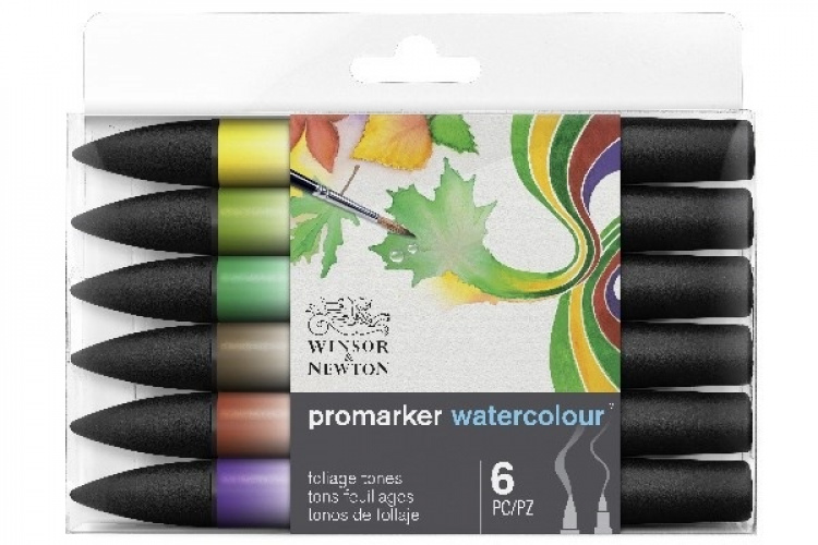 WINSOR Watercolour marker foliage tones 6pcs