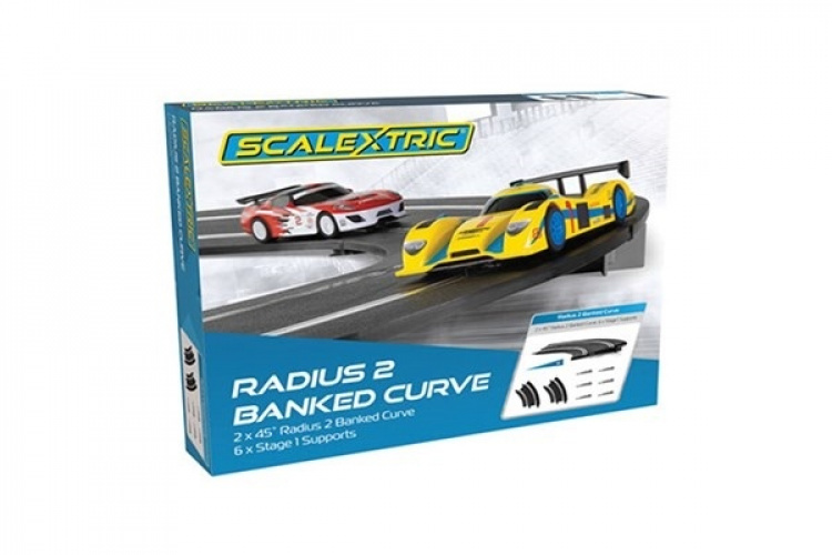 SCALEXTRIC Rad 2 Banked Curve 45° (2 per box)
