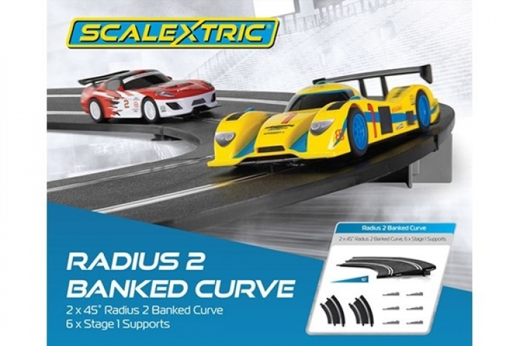 SCALEXTRIC Rad 2 Banked Curve 45° (2 per box)