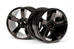 HPI Bullet Mt Wheels Black Chrome (Pr)