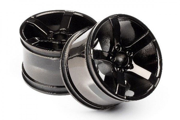 HPI Bullet Mt Wheels Black Chrome (Pr)