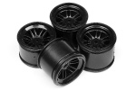HPI Ft01 Wheel Set (Black/Front 2Pcs/Rear 2Pcs)