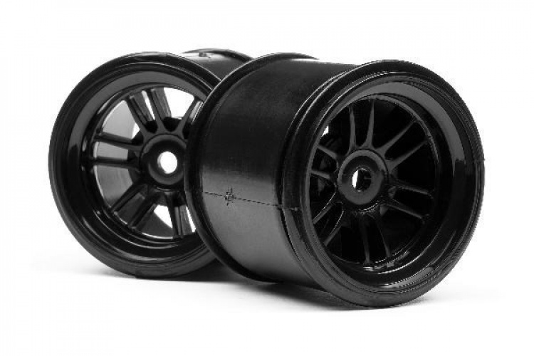 HPI Ft01 Wheel Set (Black/Front 2Pcs/Rear 2Pcs)