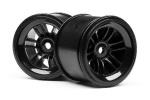 HPI Ft01 Wheel Set (Black/Front 2Pcs/Rear 2Pcs)