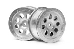 HPI St-8 Wheel Matte Chrome (0Mm Offset/2Pcs)