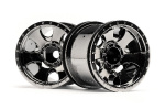 HPI Warlock Wheel Black Chrome (2.2In/2Pcs)