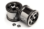 HPI Warlock Wheel Black Chrome (2.2In/2Pcs)