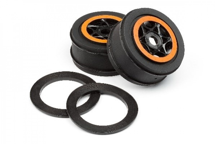 HPI Ah-64 Wheel Black/Orange (42X83Mm/2Pcs)