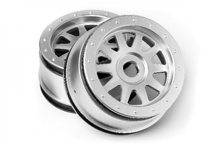HPI Tr-10 Glue-Lock Wheel Matte Chrome (120X60Mm/2Pcs)