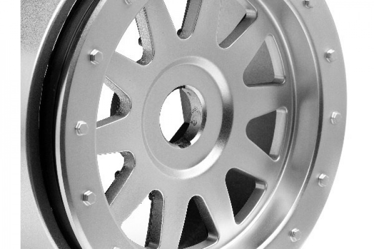 HPI Tr-10 Glue-Lock Wheel Matte Chrome (120X60Mm/2Pcs)