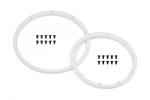 HPI Wheel Bead Lock Rings (White/For 2 Wheels)