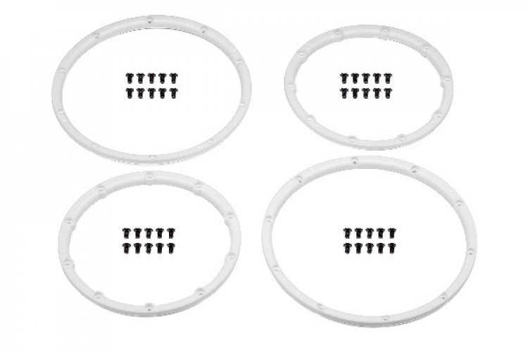 HPI Wheel Bead Lock Rings (White/For 2 Wheels)