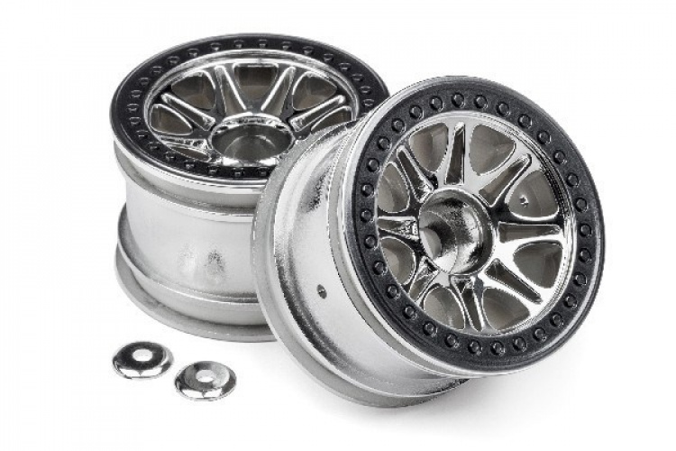 HPI Split 8 Truck Wheel (Chrome/2Pcs)