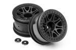 HPI Split 8 Truck Wheel (Black/2Pcs)