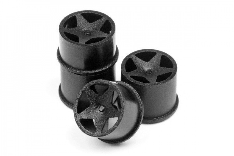 HPI Q32 Super Star Wheel Set F/R (Blk/18X10/18X14/4Pcs