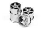 HPI Q32 Super Star Wheel Set F/R Chrome18X10/18X14/ X4