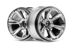 HPI 6-Shot Mt Wheel (Chrome/2Pcs)