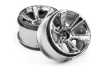 HPI 6-Shot Mt Wheel (Chrome/2Pcs)