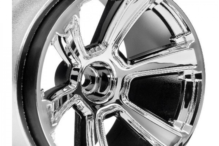 HPI 6-Shot Mt Wheel (Chrome/2Pcs)