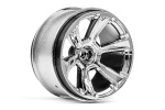 HPI 6-Shot Mt Wheel (Chrome/2Pcs)