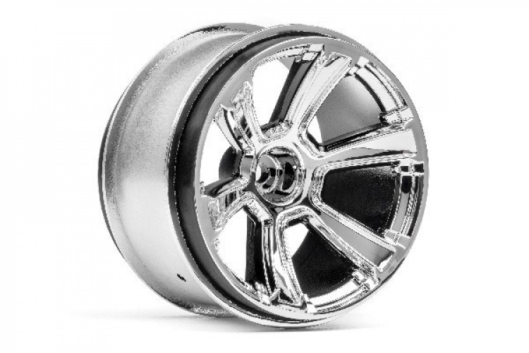 HPI 6-Shot Mt Wheel (Chrome/2Pcs)