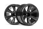 HPI 6-Shot Mt Wheel (Black/2Pcs)
