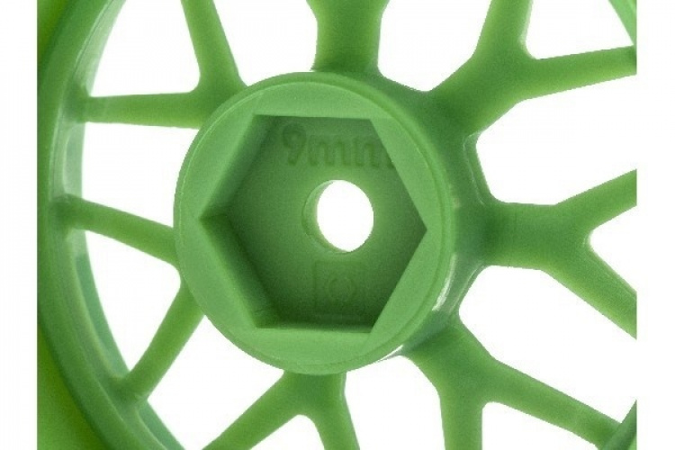 HPI Tech 7 Wheel Green 52X26X+9Mm Offset (2Pcs)