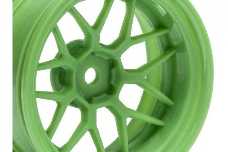HPI Tech 7 Wheel Green 52X26X+9Mm Offset (2Pcs)