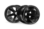 HPI Super Star Mt Wheels Front (Black/2.2In/2Pcs)