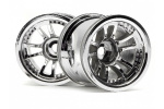 HPI Split 5 Truck Wheel (Chrome/2Pcs)