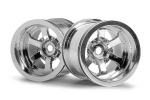 HPI Scorch 6-Spoke Wheel Shiny Chrome (55X50Mm/2Pcs)