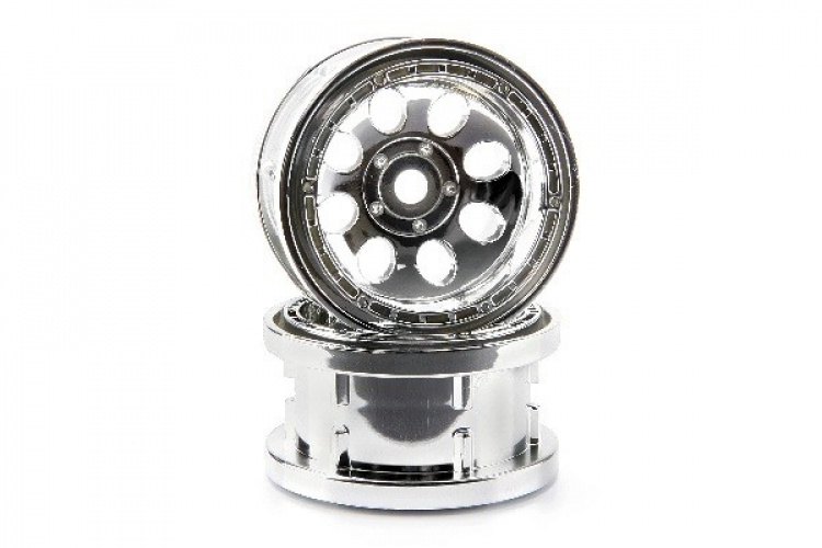 HPI Rock 8 Bead Lock Wheel Chrome (55X36Mm/2Pcs)