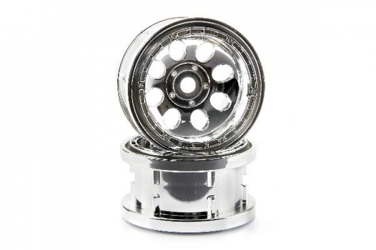 HPI Rock 8 Bead Lock Wheel Chrome (55X36Mm/2Pcs)