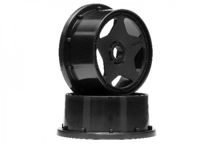 HPI Super Star Wheel Black front (120X60Mm/2Pcs)