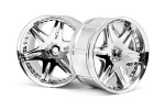 HPI Lp35 Wheel Work Ls406 Chrome (2Pcs)