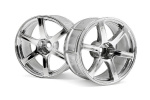 HPI Lp32 Wheel Yokohama Avs Model T6 Chrome (2Pcs)