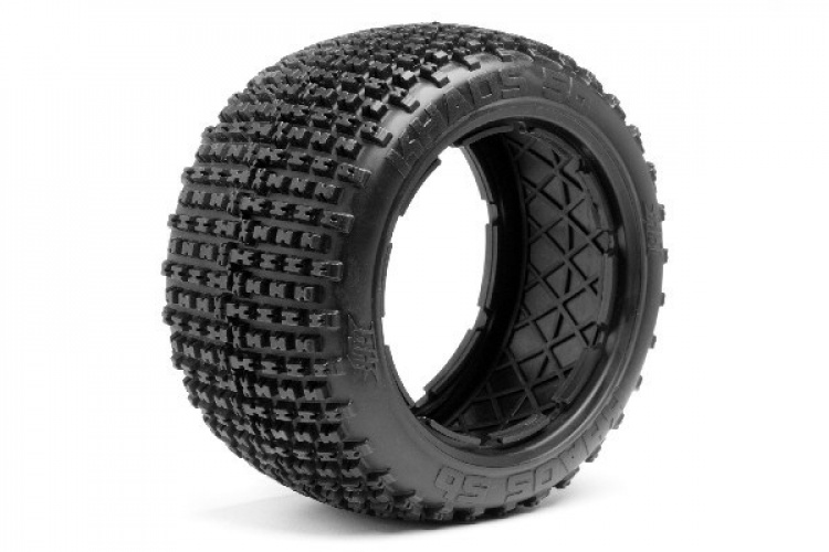 HPI Khaos Tire (White/Baja 5B/Rear/2Pcs)