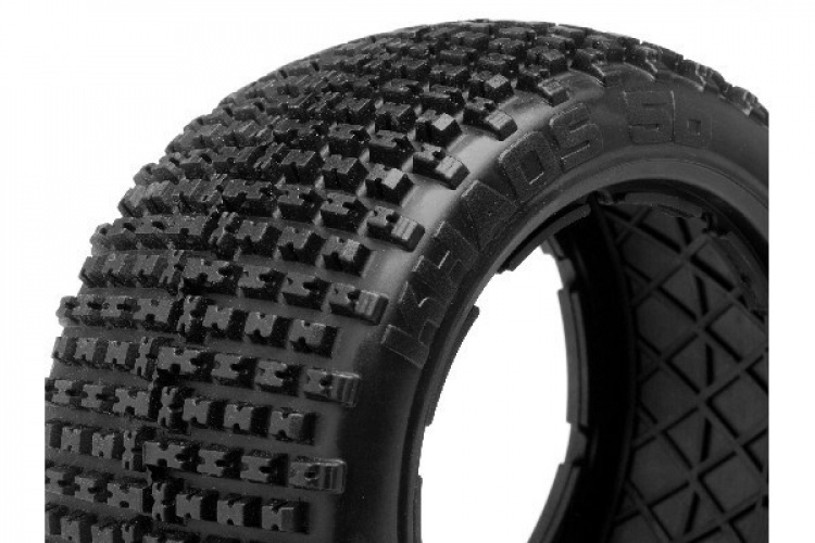 HPI Khaos Tire (White/Baja 5B/Rear/2Pcs)