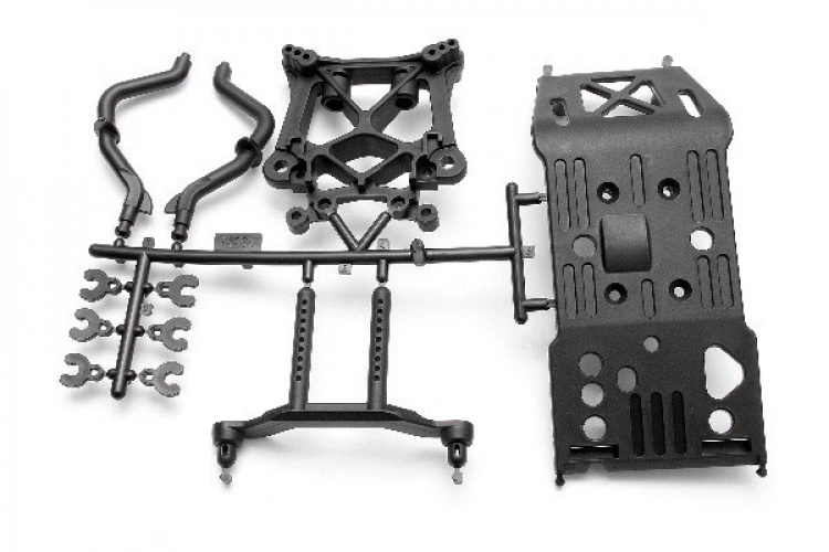 HPI Skid Plate/Body Mount/Shock Tower Set