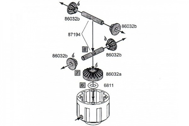 HPI 4 Bevel Gear Differential Conversion Set (1 Set)